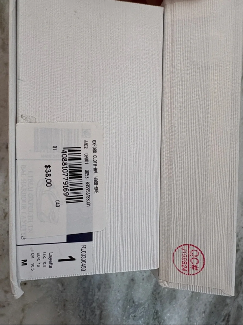 🧸 Ralph Lauren Light Blue Slip-On Baby Shoes
